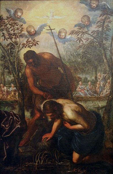 Domenico Tintoretto The Baptism of Christ oil painting image